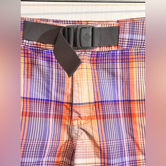 COLUMBIA  omni-shade omni-wick Lightweight Nylon Pink gray Shorts womens  size 8 - Picture 6 of 9